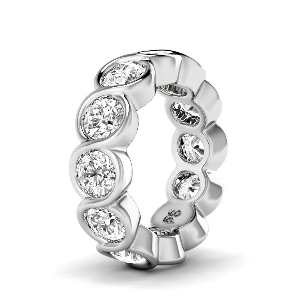 1.50-5.00 CT Round Cut Diamonds - Eternity Ring