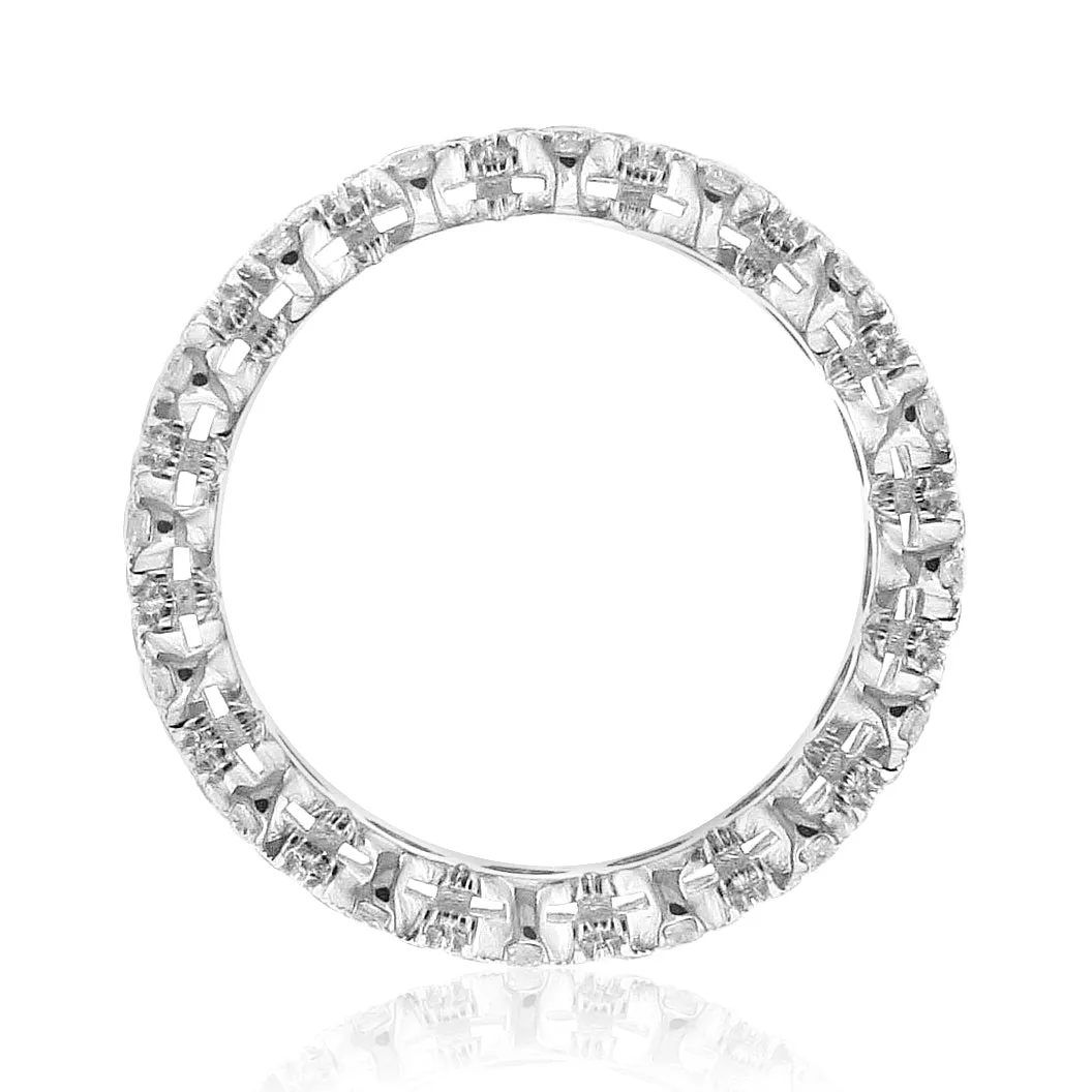 1.53CT T.W. Ladies Oval Full Eternity Invisible Set Diamond Ring
