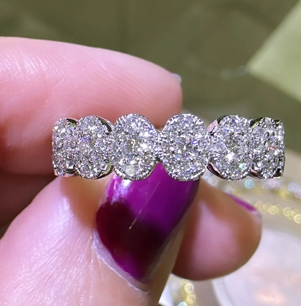 1.53CT T.W. Ladies Oval Full Eternity Invisible Set Diamond Ring
