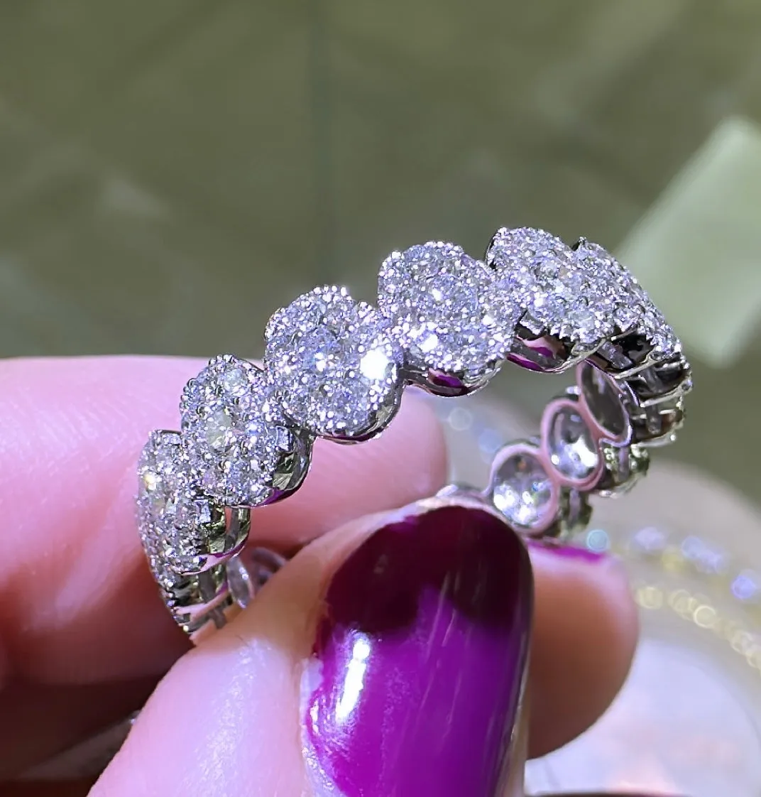 1.53CT T.W. Ladies Oval Full Eternity Invisible Set Diamond Ring