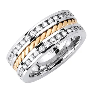 1.75ct 14K or 18K Two-Tone Gold Diamond Ring