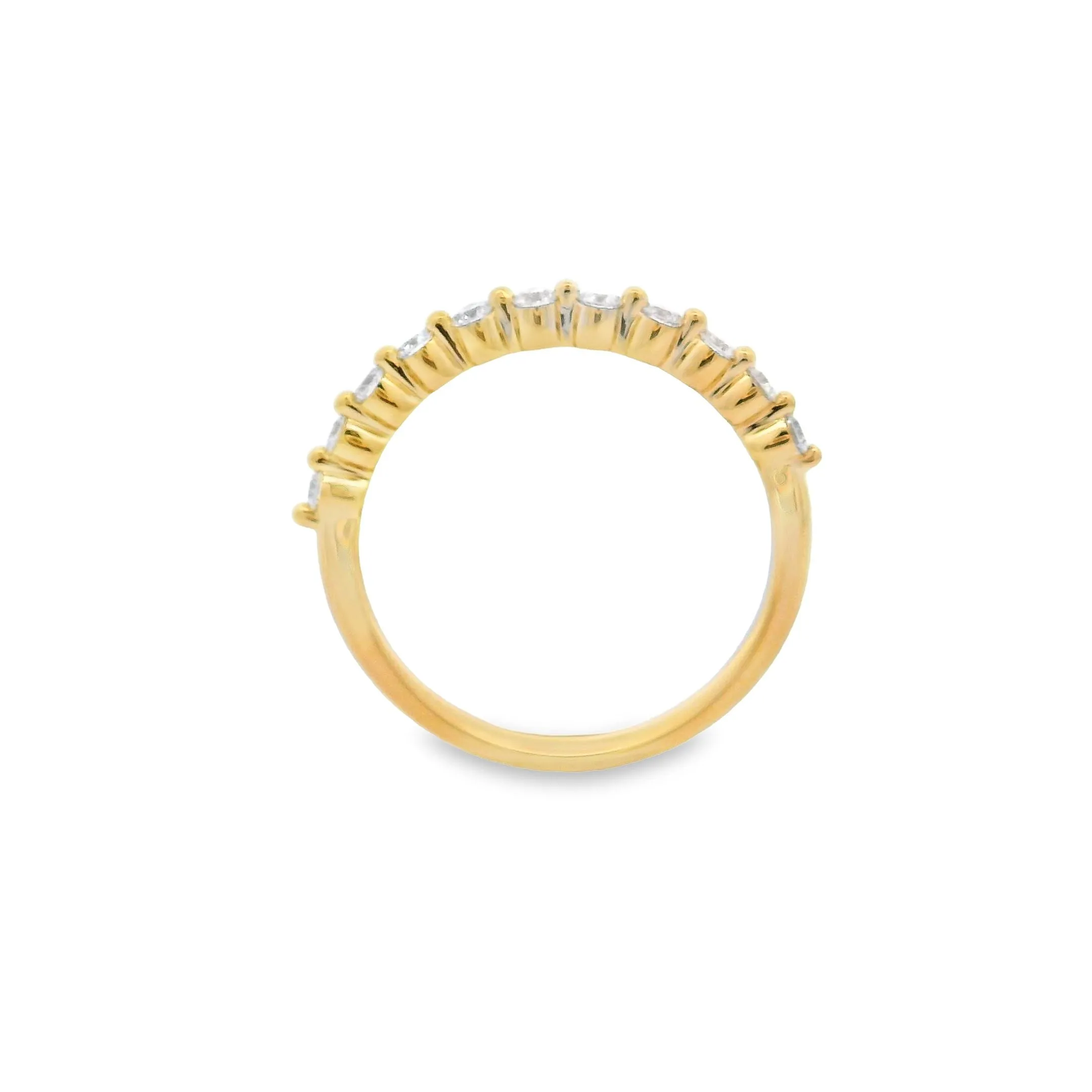 18ct Yellow Gold Round Brilliant Lab Grown Diamond Eternity Band