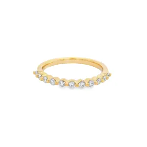 18ct Yellow Gold Round Brilliant Lab Grown Diamond Eternity Band