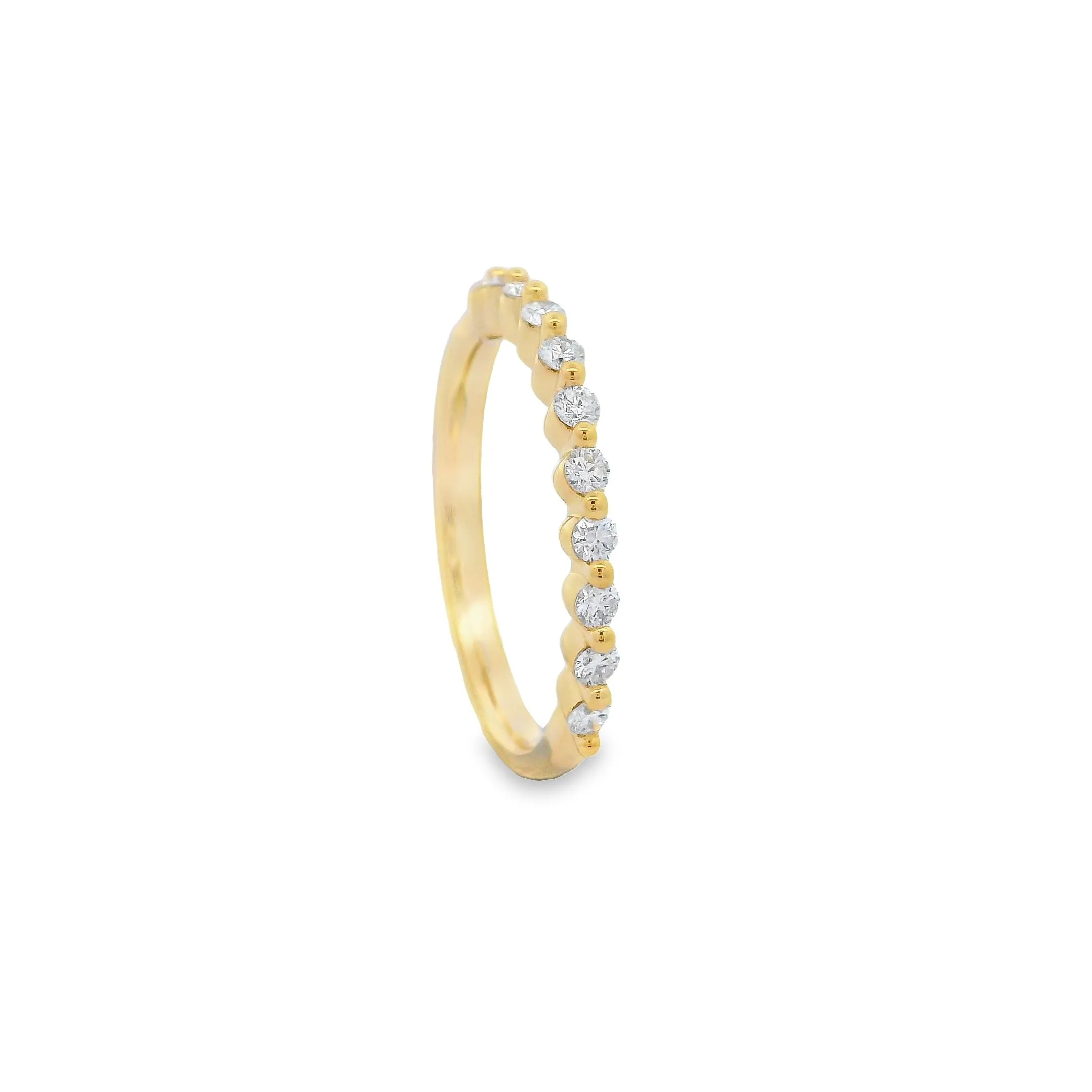 18ct Yellow Gold Round Brilliant Lab Grown Diamond Eternity Band