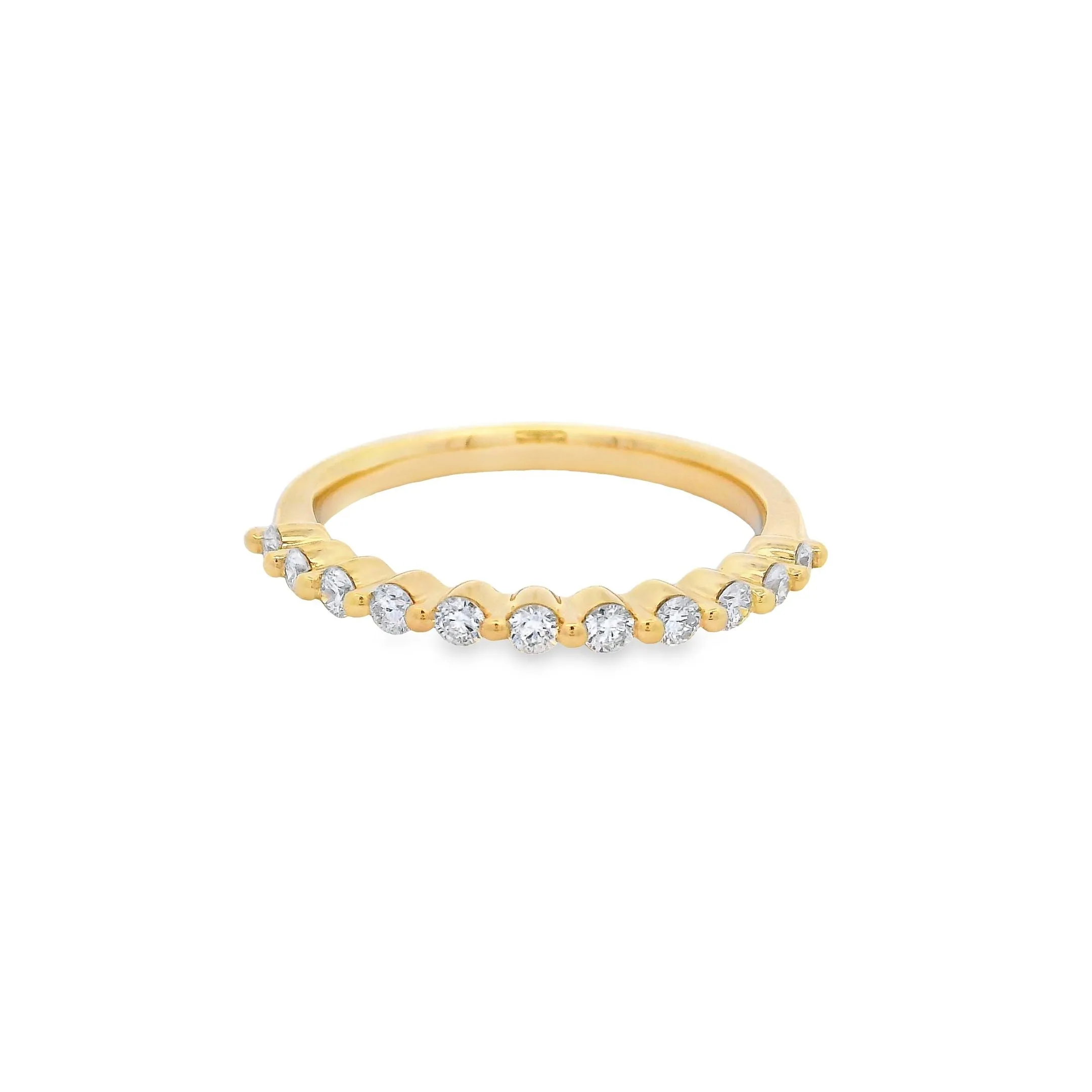 18ct Yellow Gold Round Brilliant Lab Grown Diamond Eternity Band