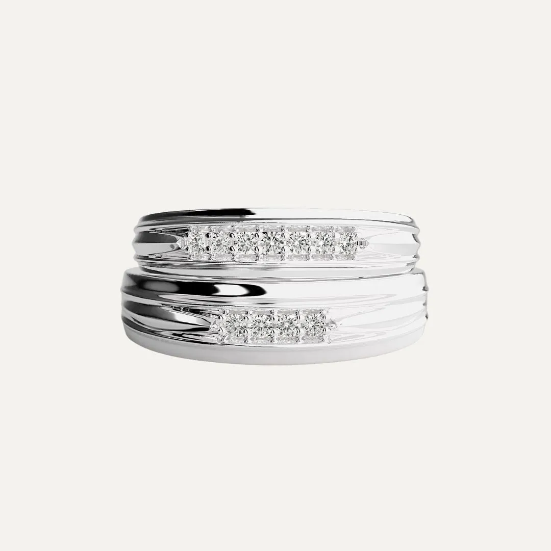18K Gold & Diamond Couples Set Rings