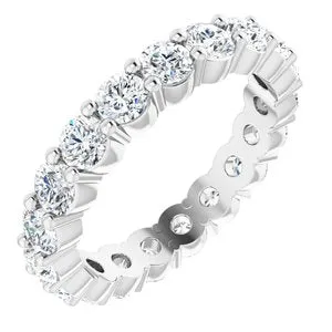18K White 1 3/4 CTW Diamond Eternity Band Size 6