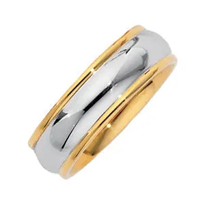 18k Yellow Gold & Platinum 6mm Comfort-Fit Band Size 12