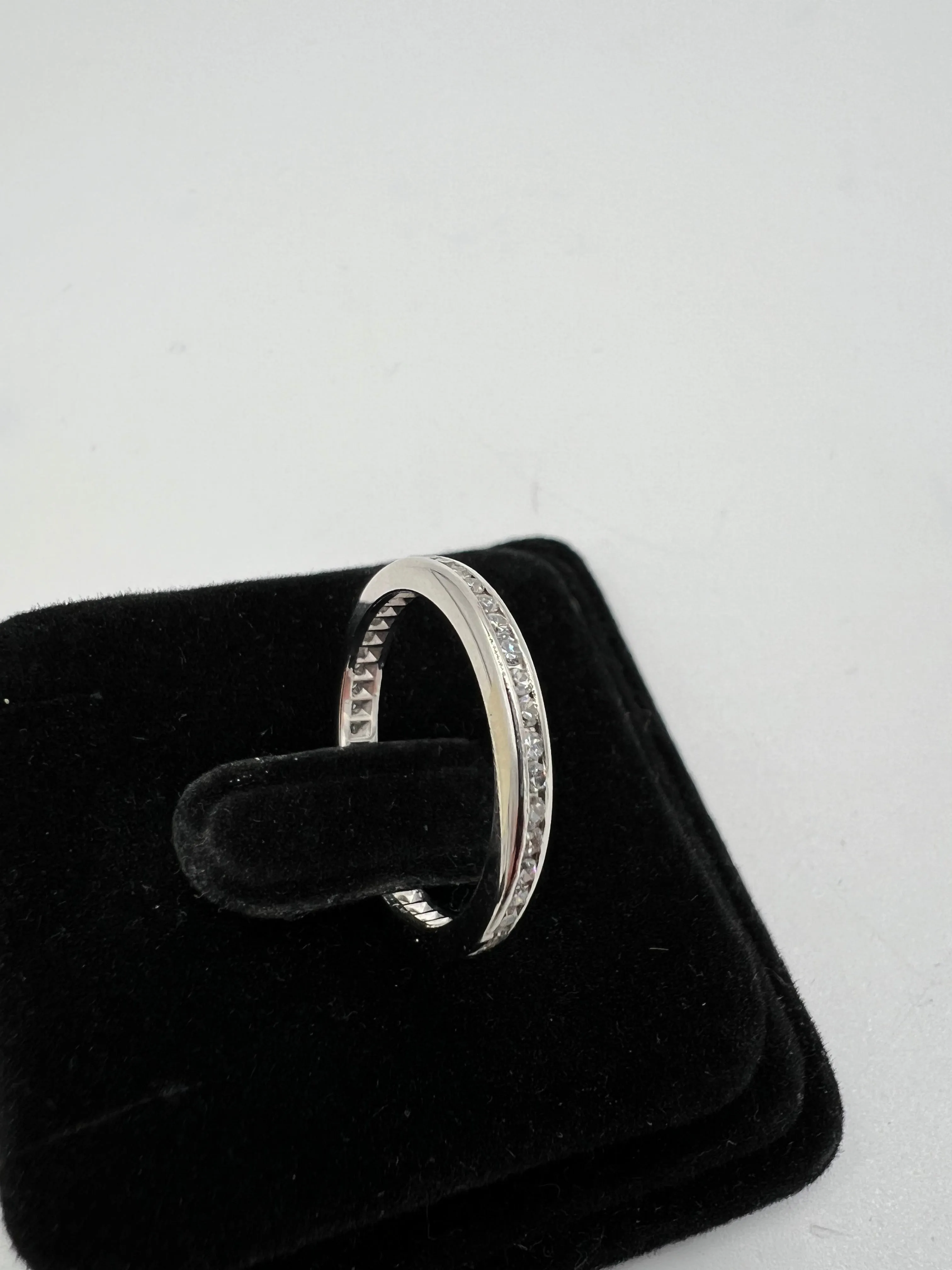 1950s Diamond Platinum Eternity Band Size 6