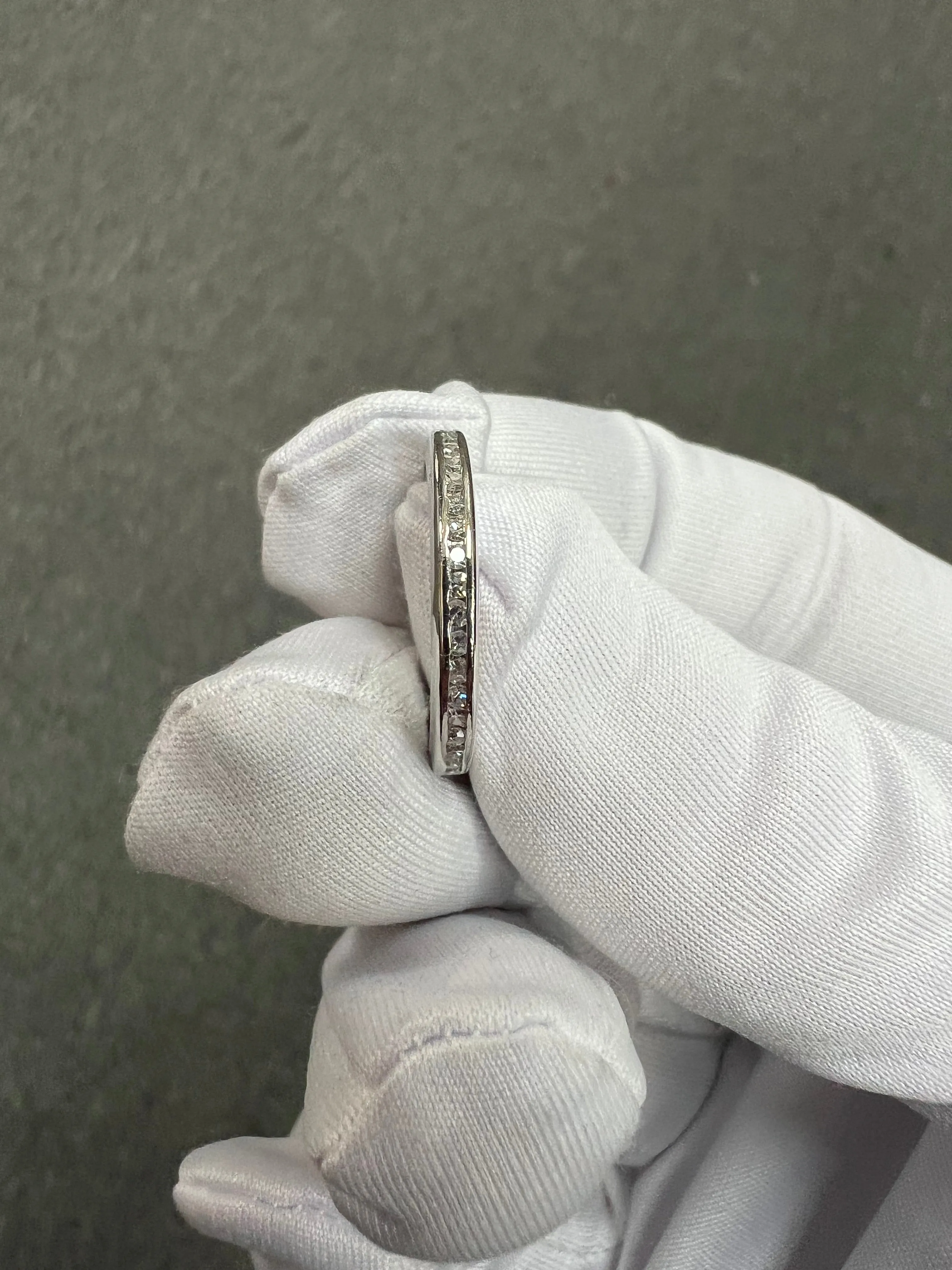 1950s Diamond Platinum Eternity Band Size 6