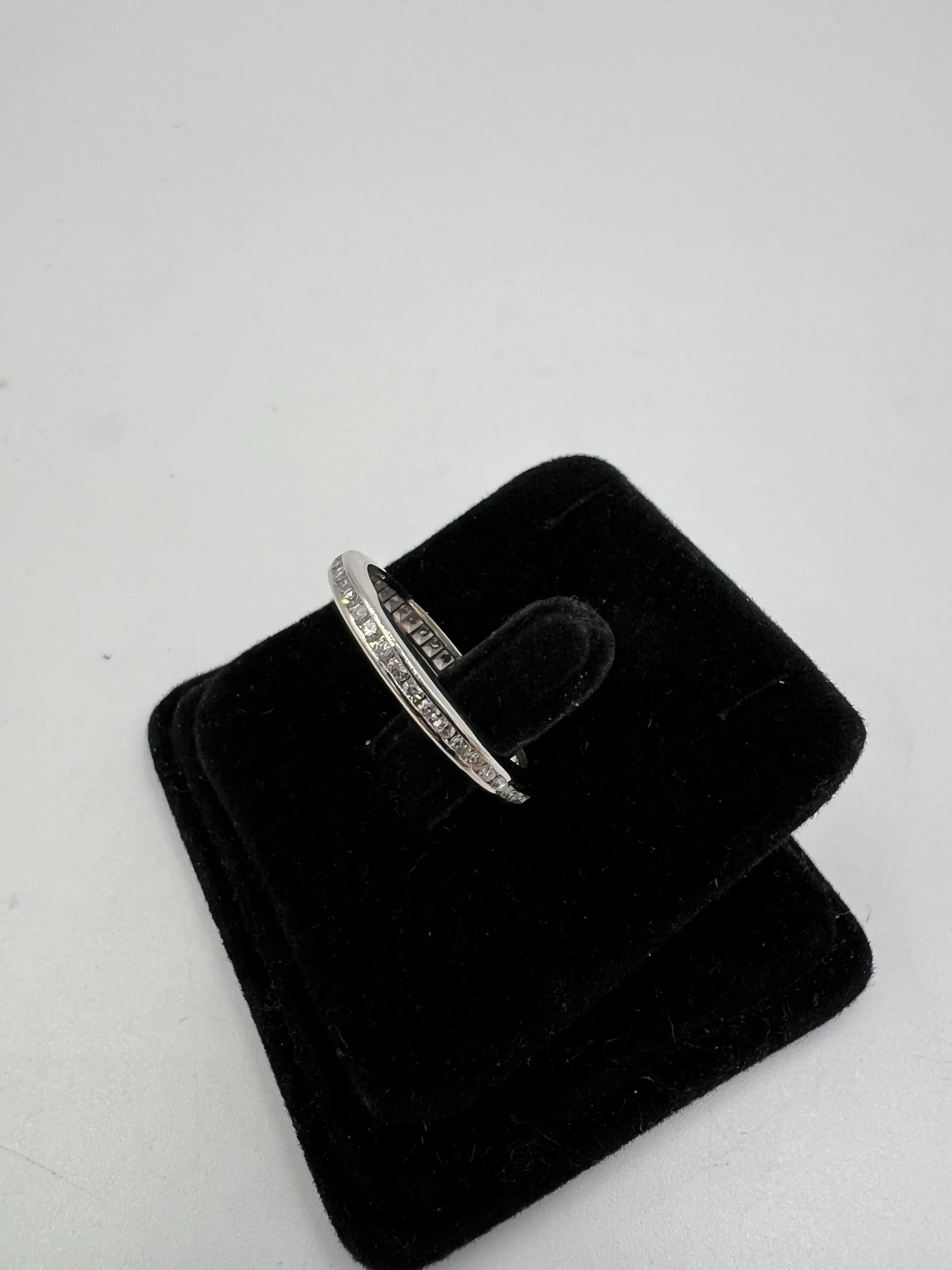 1950s Diamond Platinum Eternity Band Size 6