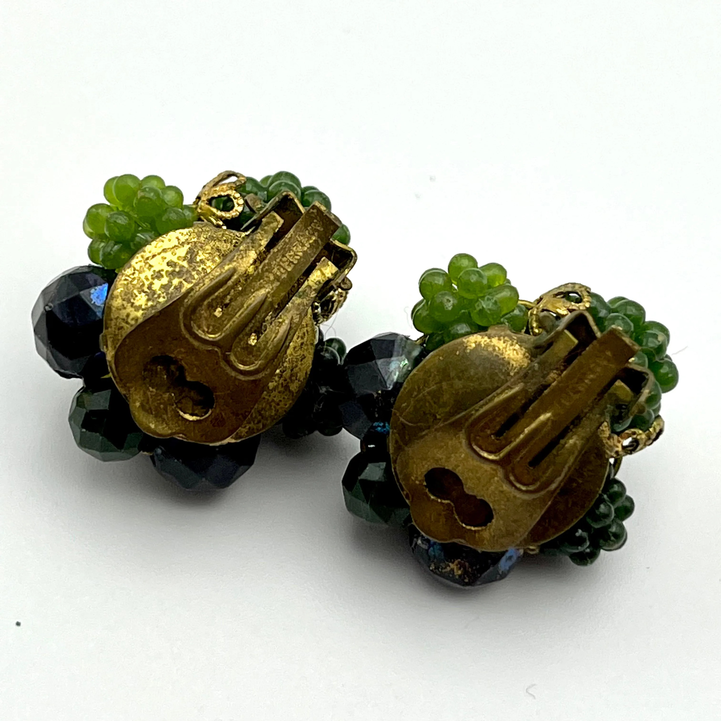 1960s West Germany Bead Clip Earrings