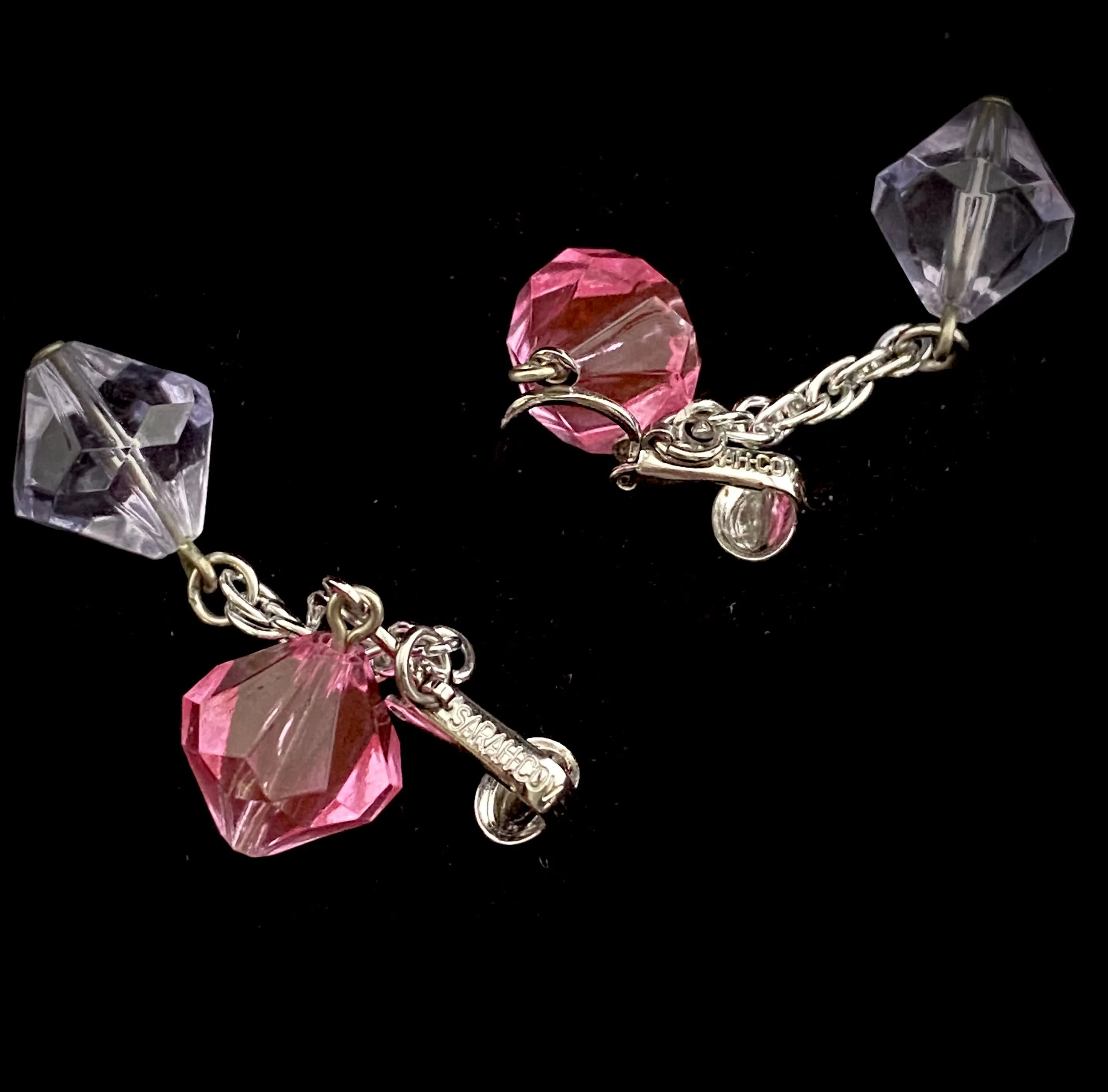 1971 Sarah Coventry Pastel Glo Earrings