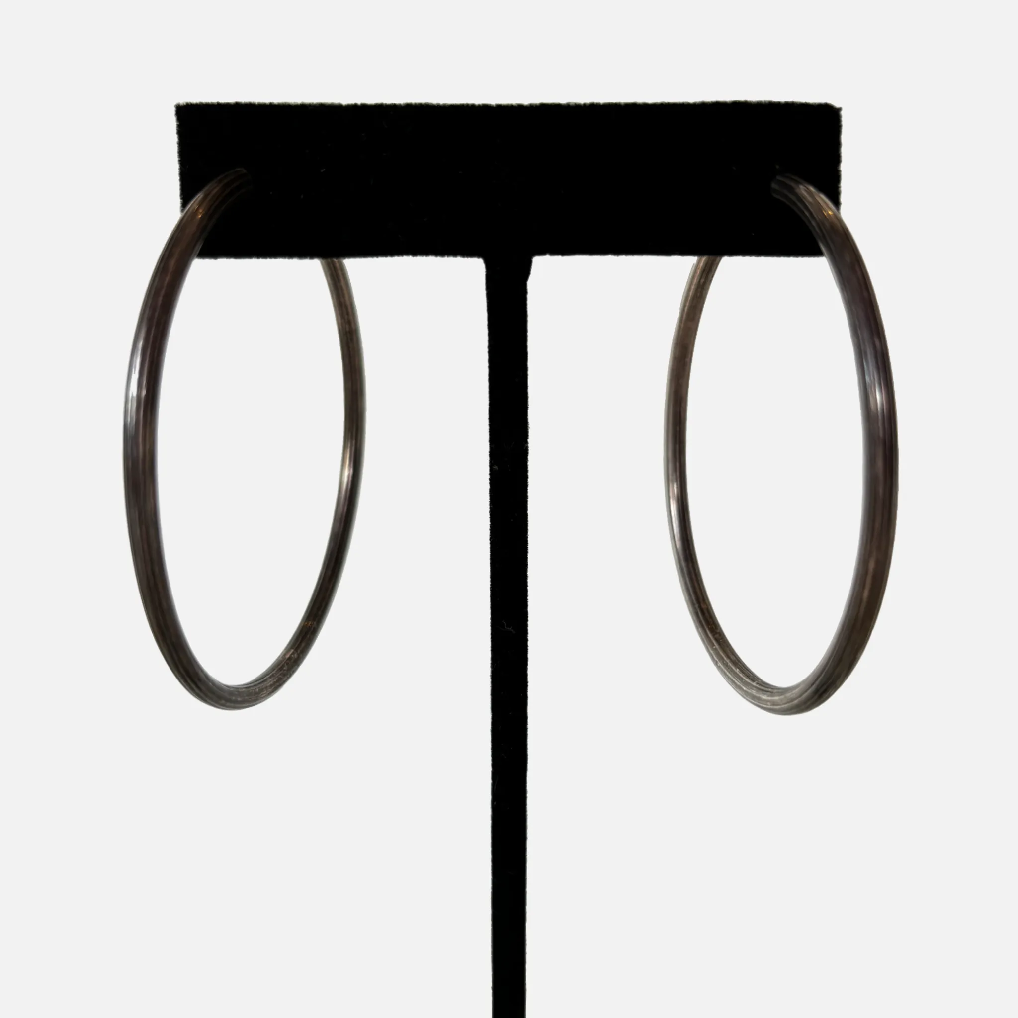 1990's Sterling Silver Hoop Earrings (91)