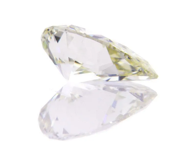 1CT Fancy Light Green Yellow Color Pear Cut Natural Loose Diamond GIA Certified