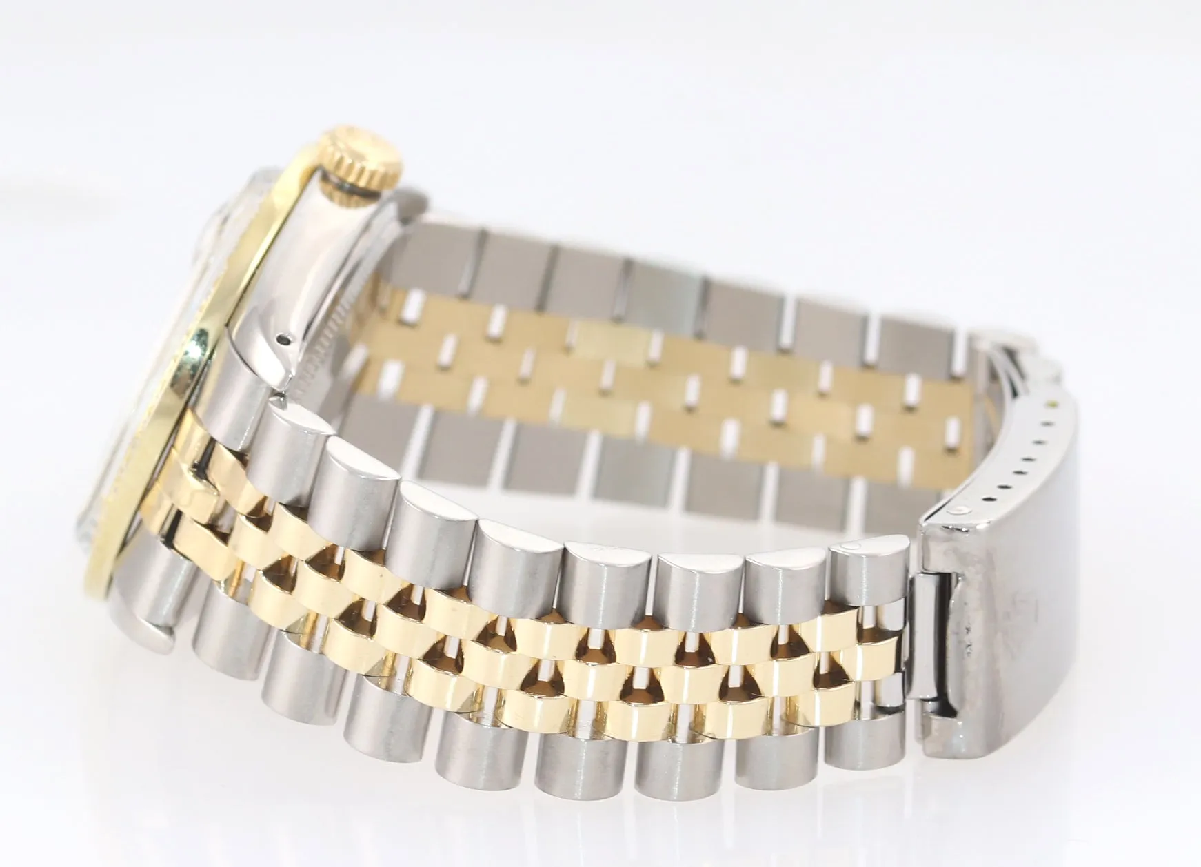 2019 SERVICE Rolex Date 15000 MOP Diamond two tone Gold Bezel 34mm Jubilee