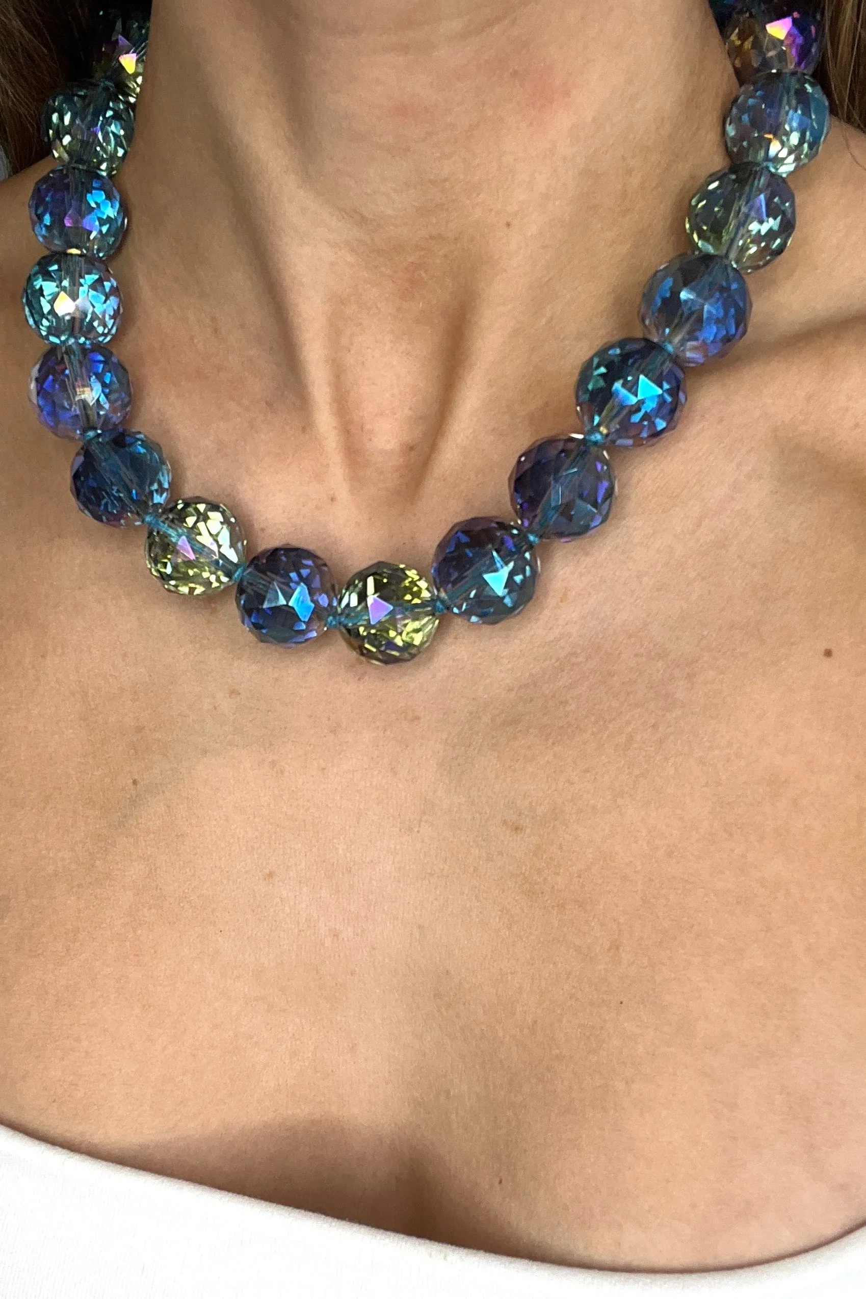 20mm Crystal Sphere Short Necklace