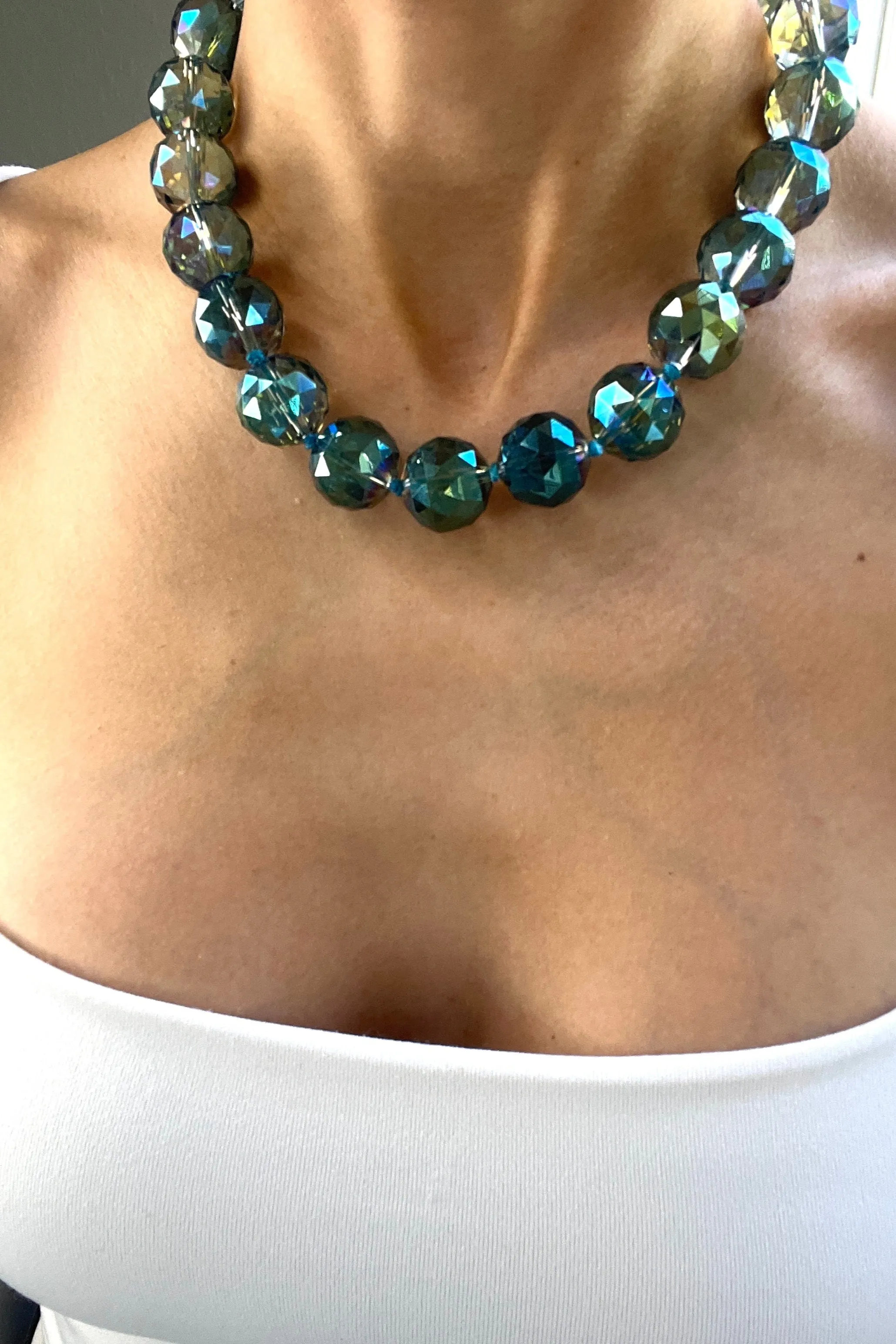 20mm Crystal Sphere Short Necklace