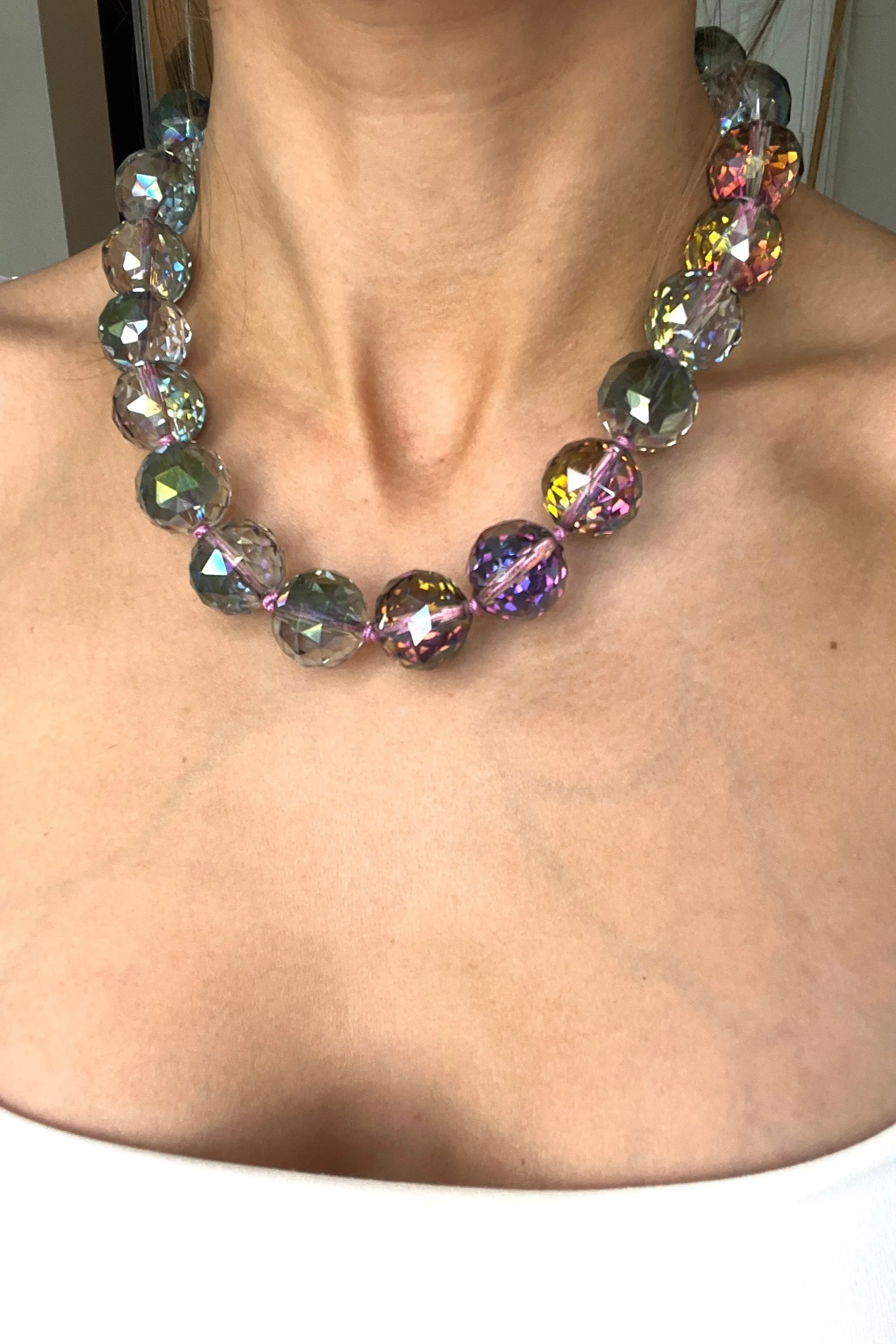 20mm Crystal Sphere Short Necklace