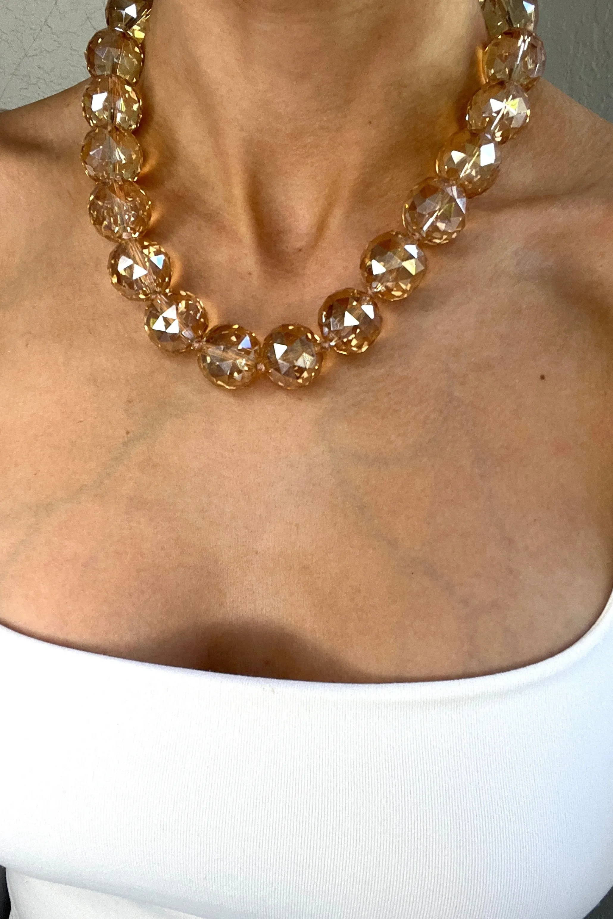 20mm Crystal Sphere Short Necklace