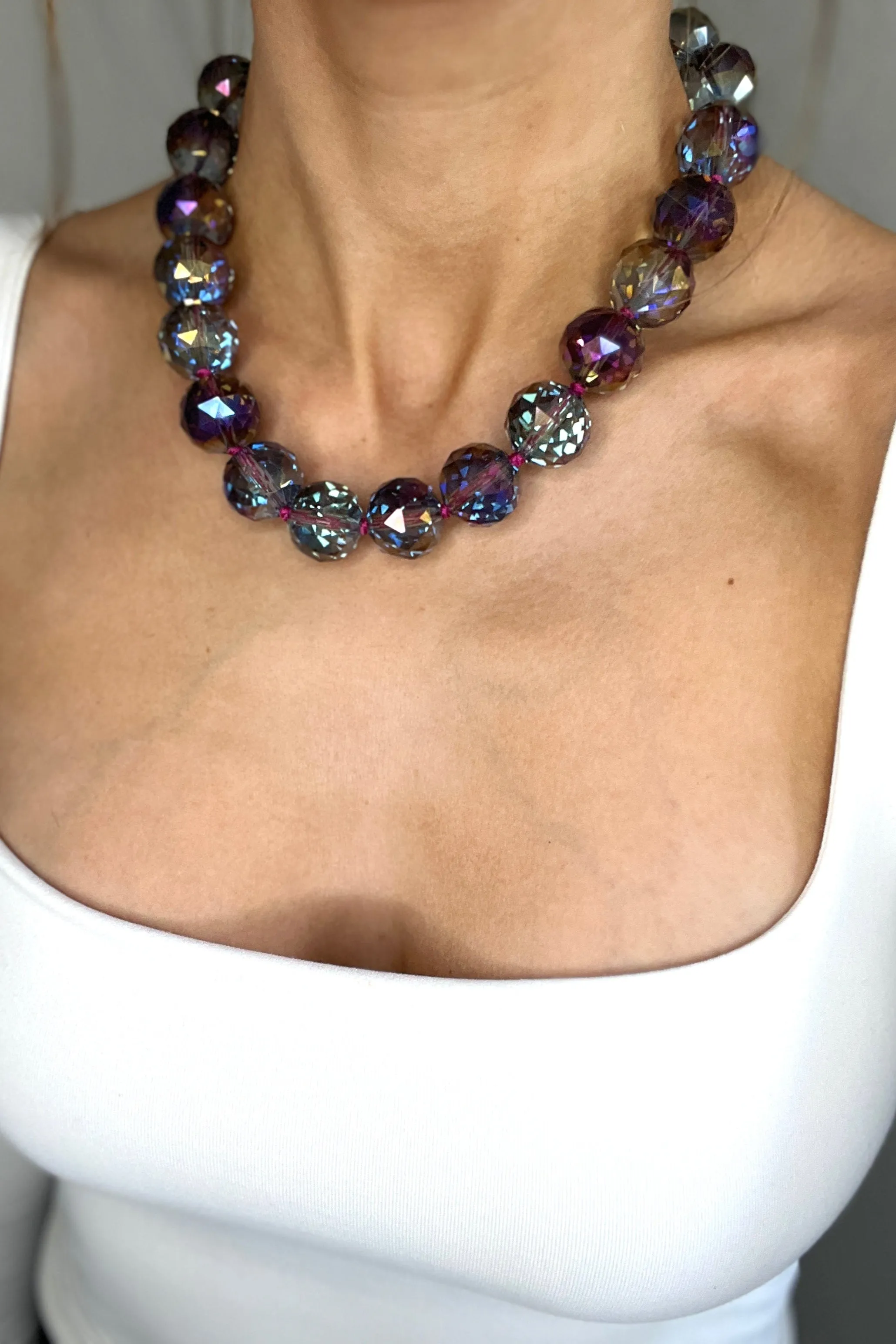 20mm Crystal Sphere Short Necklace