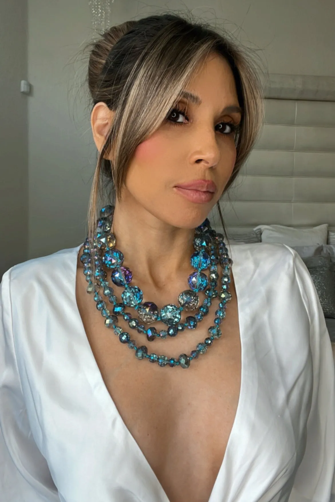 24mm Crystal Sphere Short Necklace