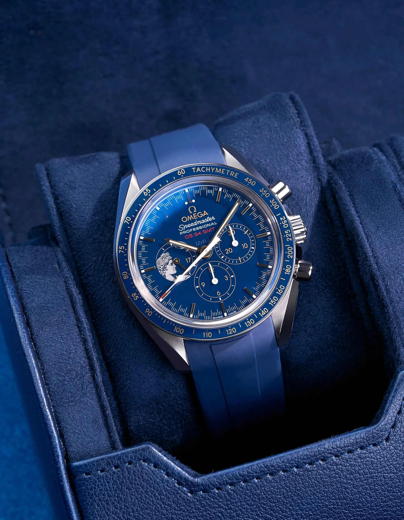 3 Slot Watch Roll - Navy Blue