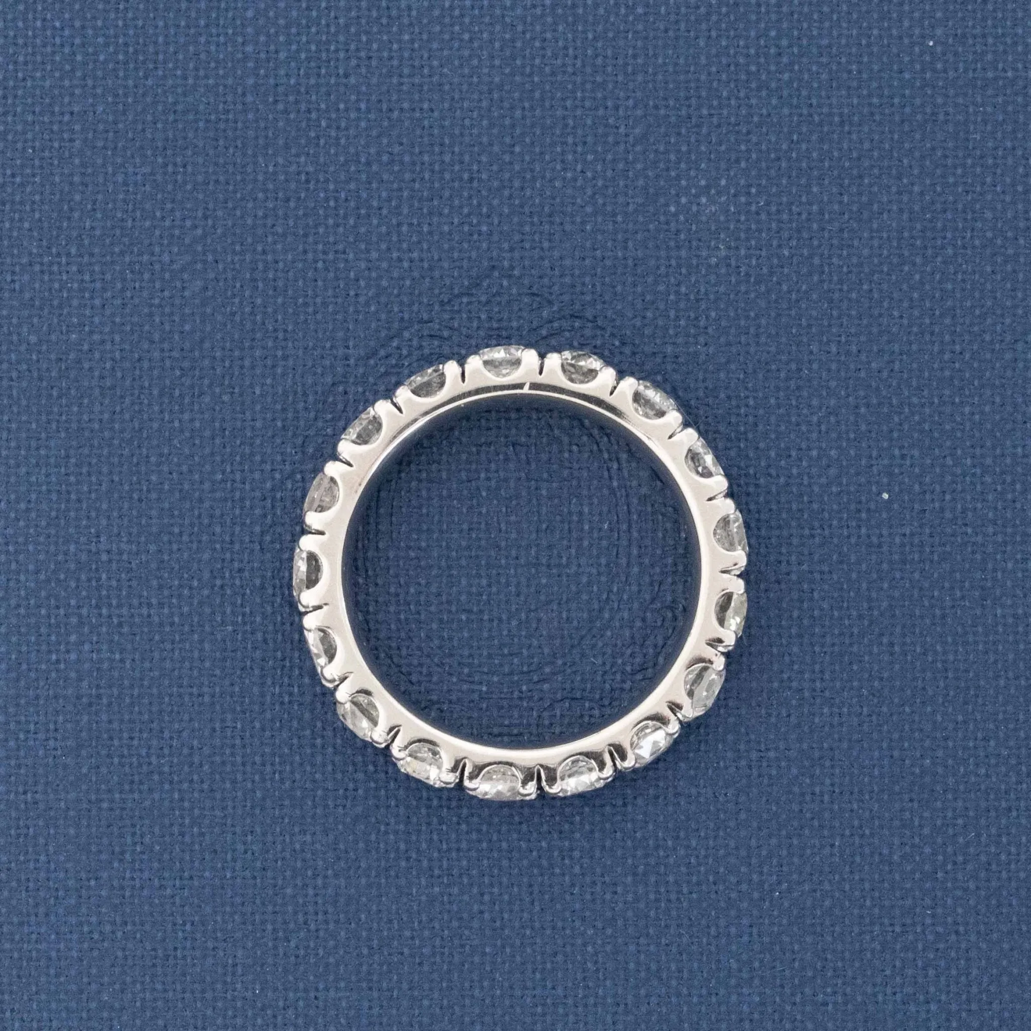 3.32ctw Old European Cut Diamond Eternity Band