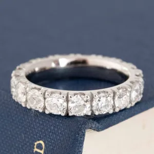 3.32ctw Old European Cut Diamond Eternity Band