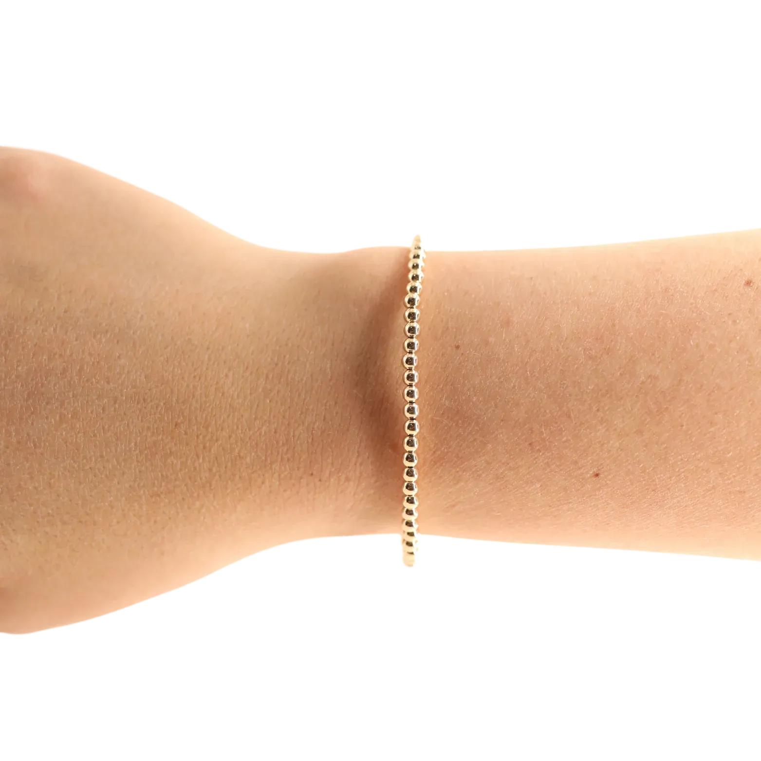 3mm Gold Beaded Bracelet (Kids Size)