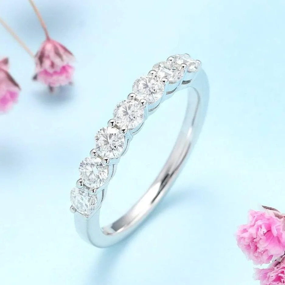 3mm Round Cut Diamond Eternity Wedding Band