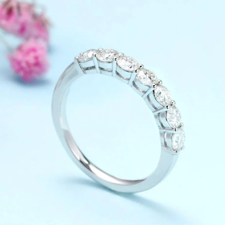 3mm Round Cut Diamond Eternity Wedding Band