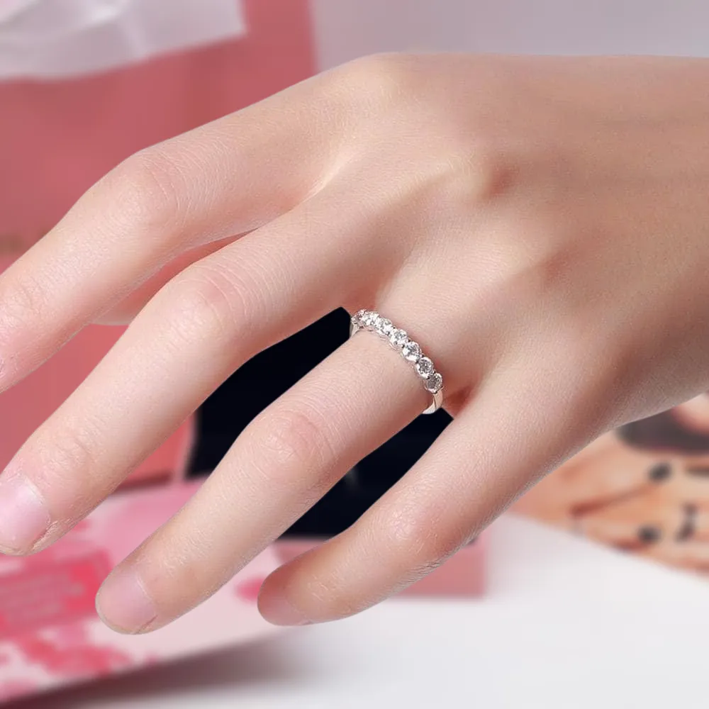 3mm Round Cut Diamond Eternity Wedding Band