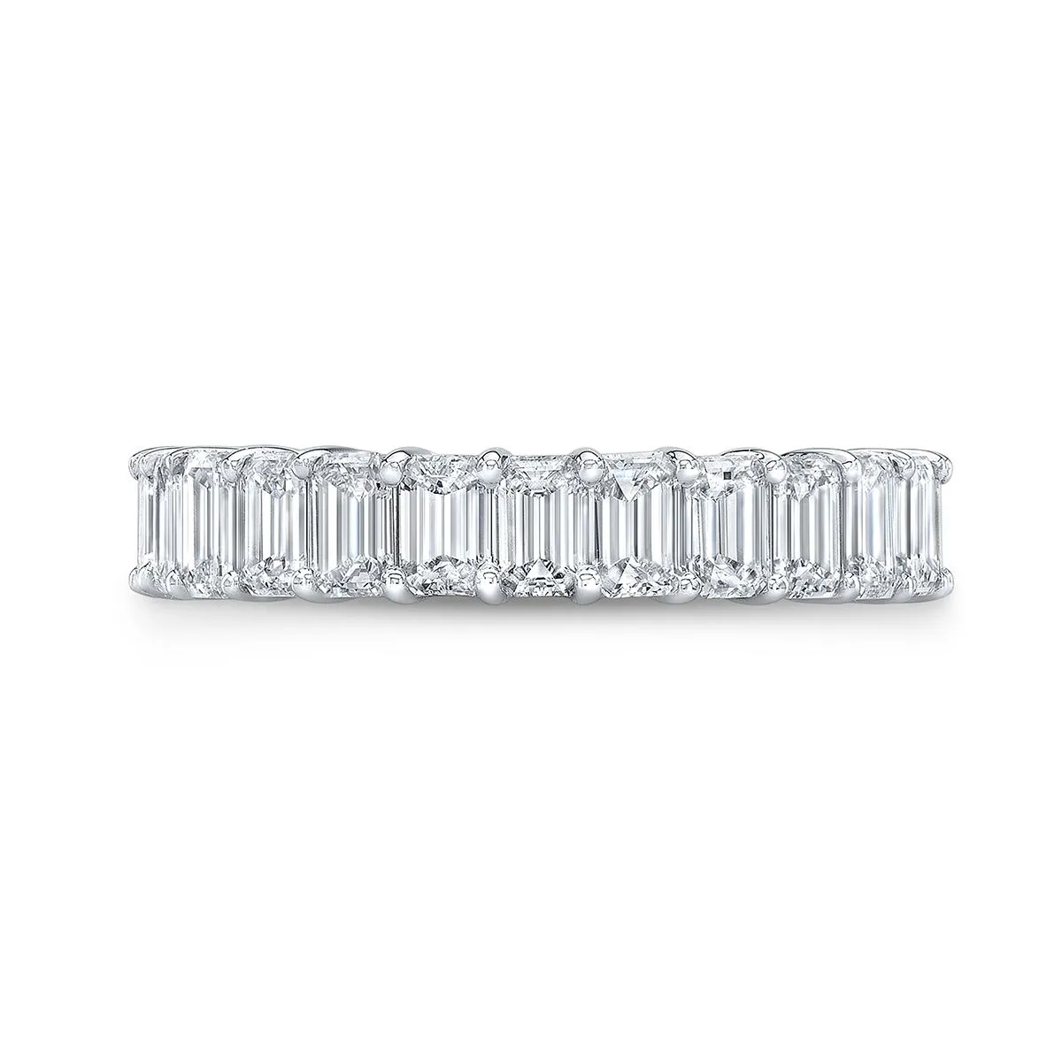 4 Carat Emerald Cut Diamond Eternity Band