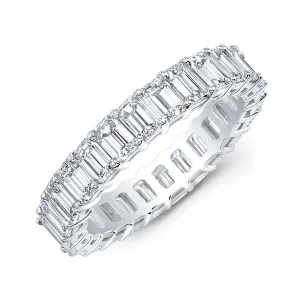 4 Carat Emerald Cut Diamond Eternity Band