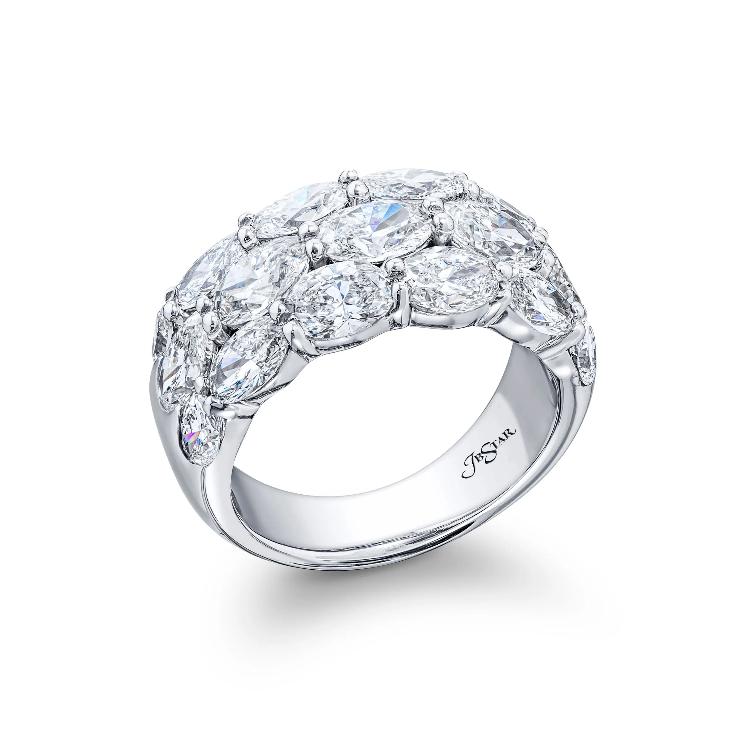 4.80ctw 3-Row Diamond Band