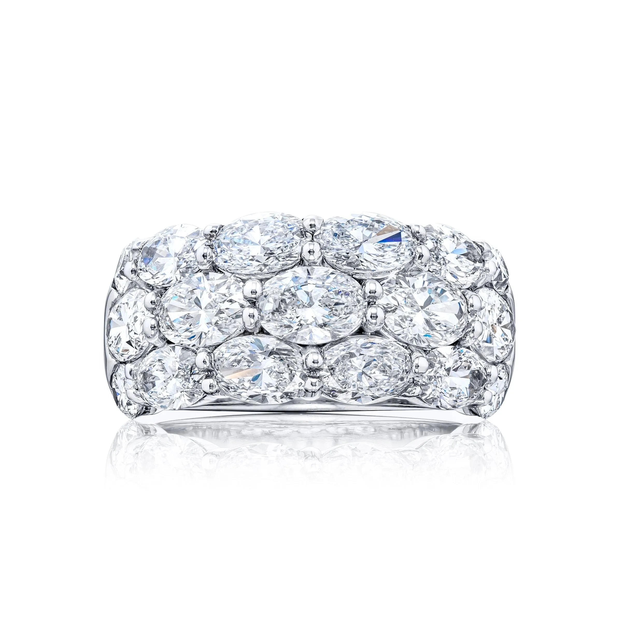 4.80ctw 3-Row Diamond Band