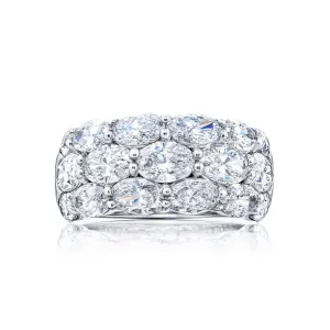 4.80ctw 3-Row Diamond Band