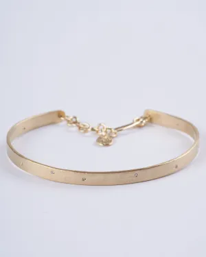 4mm parchment bracelet - gold