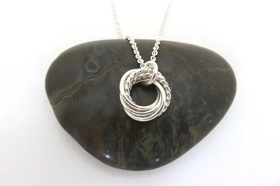 50th Birthday Gift for Women | Sterling Silver Twist Necklace | 50th Birthday Necklace