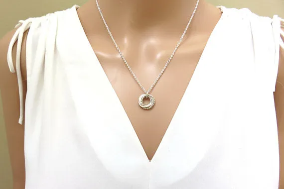 50th Birthday Gift for Women | Sterling Silver Twist Necklace | 50th Birthday Necklace