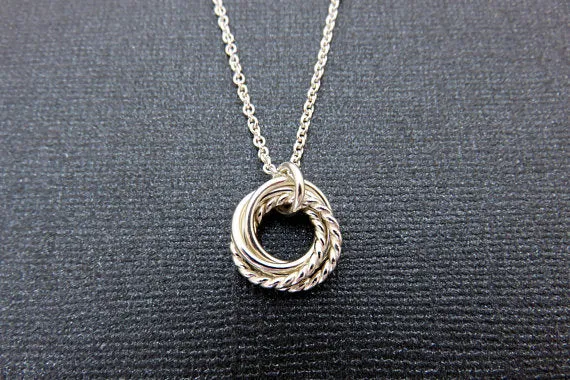 50th Birthday Gift for Women | Sterling Silver Twist Necklace | 50th Birthday Necklace