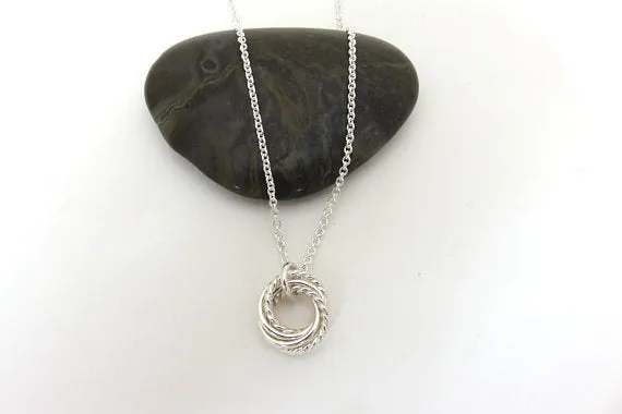 50th Birthday Gift for Women | Sterling Silver Twist Necklace | 50th Birthday Necklace