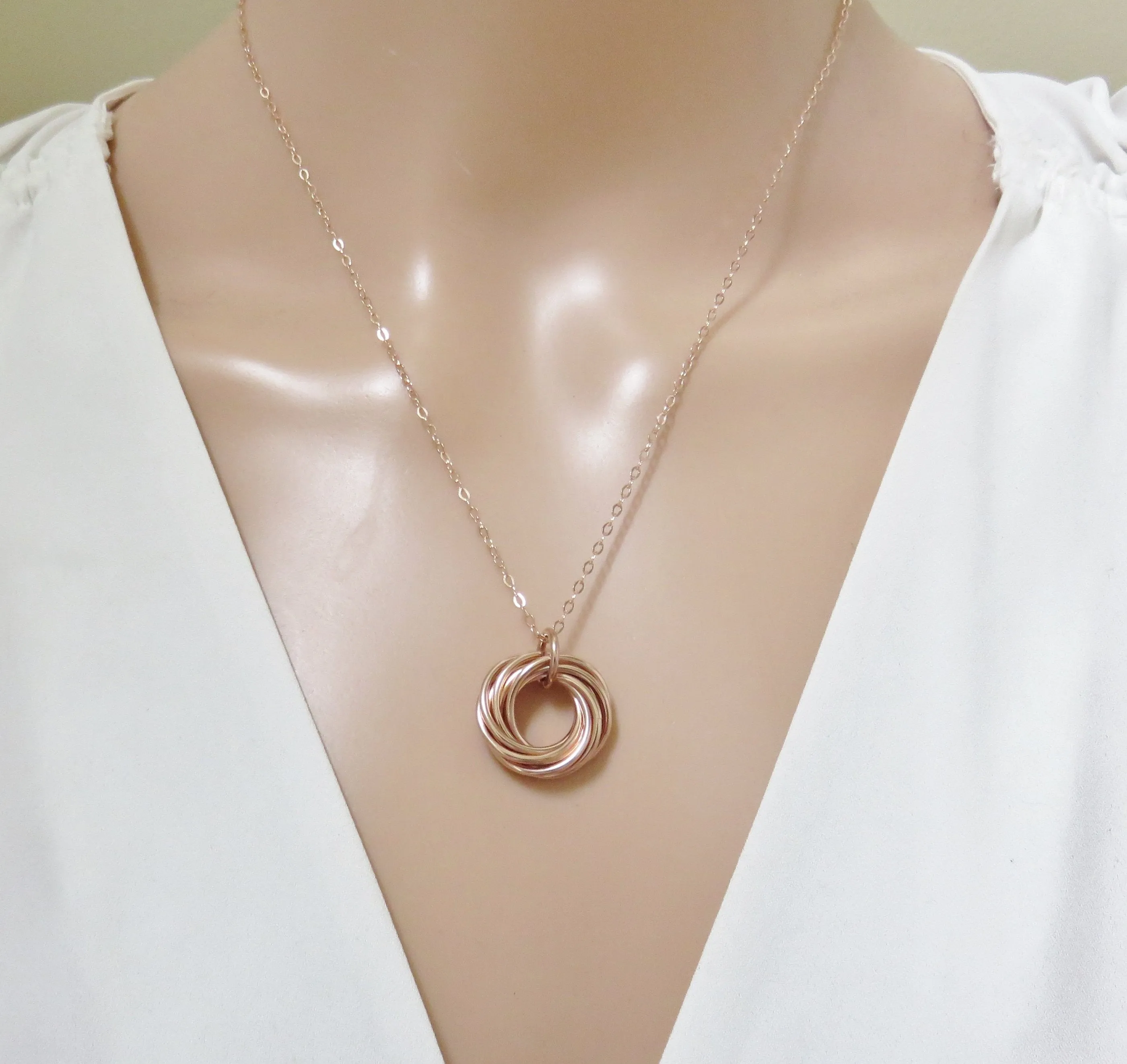 70th Birthday Gift for Women | Rose Gold Necklace | 70th Birthday Gifts