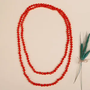 72028 - 8 - Beaded Necklace - Orange