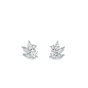 9ct White Gold Marquise, Round and Oval Cut Lab Grown Diamond Earrings TDW= 1.15ct