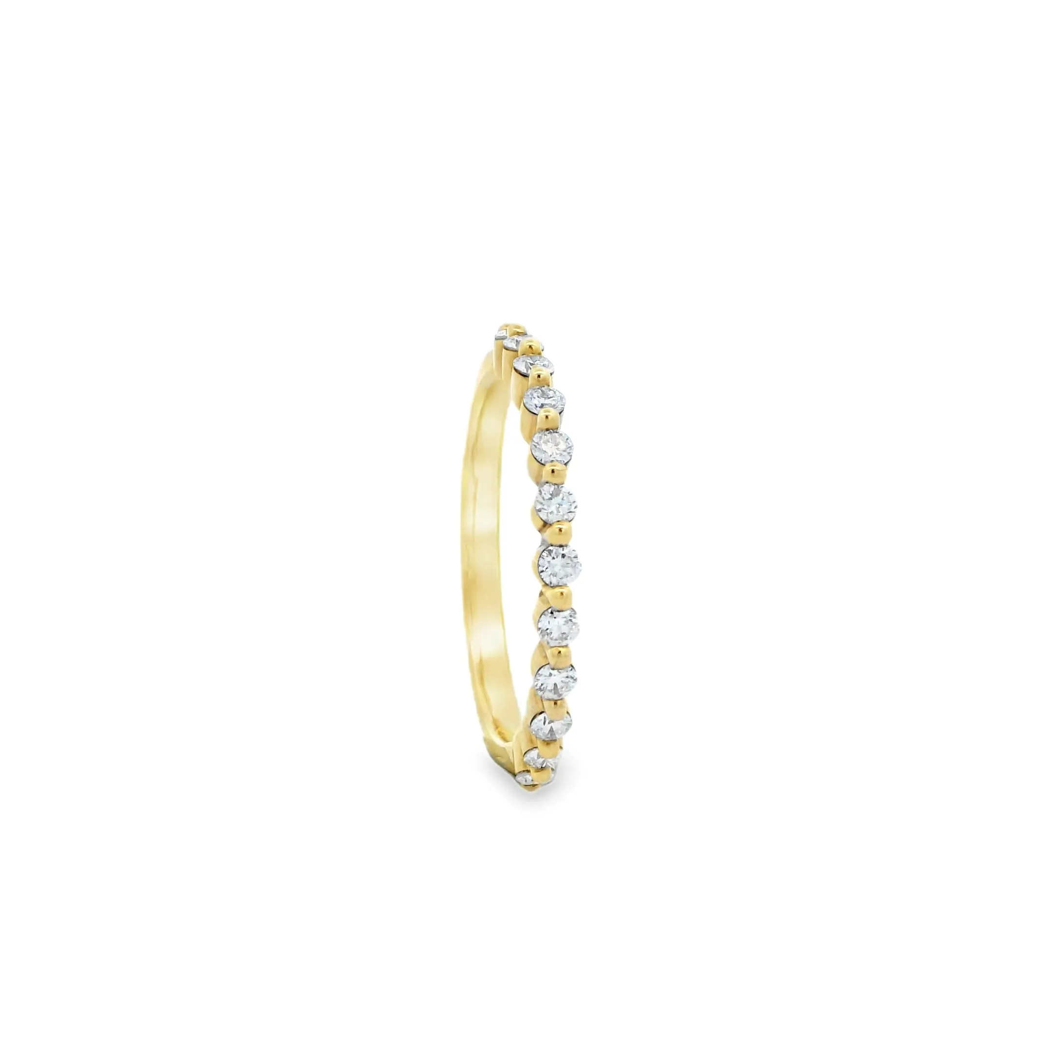 9ct Yellow Gold Round Brilliant Lab Grown Diamond Eternity Band