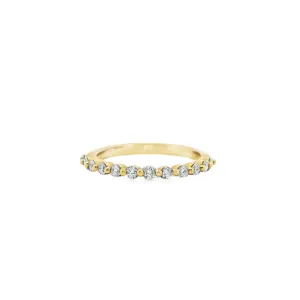 9ct Yellow Gold Round Brilliant Lab Grown Diamond Eternity Band
