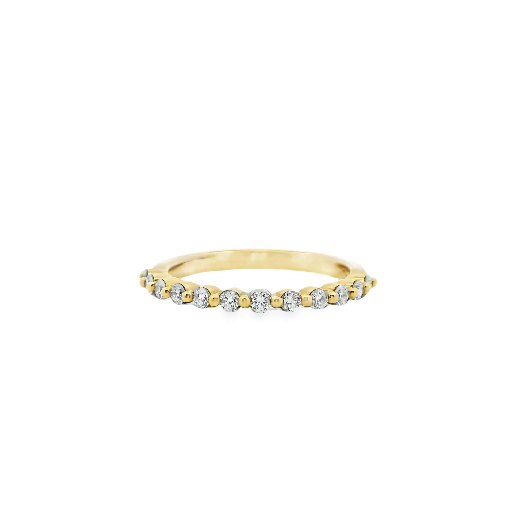 9ct Yellow Gold Round Brilliant Lab Grown Diamond Eternity Band