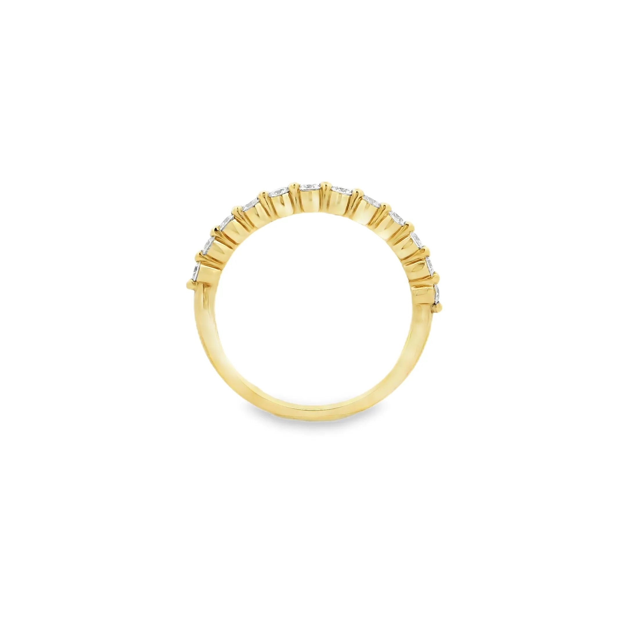 9ct Yellow Gold Round Brilliant Lab Grown Diamond Eternity Band